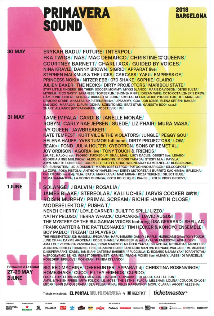 Primavera Sound 2019, annunciato il cartellone del festival di Barcellona